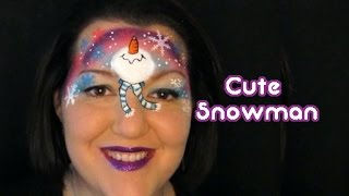 Snowman Face Painting Tutorial [upl. by Weidman]