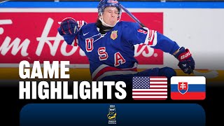 Highlights USA vs Slovakia  2024 WorldJuniors [upl. by Einot388]