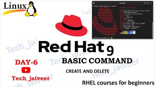 How to use terminal in RHEL9 Linux  basic command create and delete techjaiveer [upl. by Rabi]