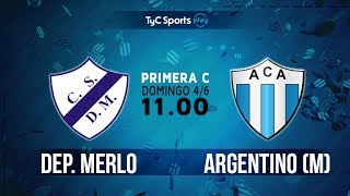 Primera C Deportivo Merlo vs Argentino de Merlo PrimeraCenTyC [upl. by Luzader]