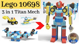 Lego Classic 10698  3 in 1 Titan  DIY instruction  10698 building ideas [upl. by Zednanreh]