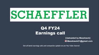 Schaeffler India Q4 FY24 Earnings Call  Schaeffler India Q4 FY24 Conference call [upl. by Fitzger]