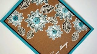 White Embossed Shabby Spring Card [upl. by Klapp406]