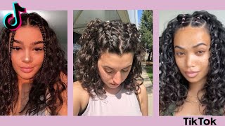 curly easy hairstyles  tiktok compilation✨ [upl. by Loretta]