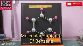 molecular Structure of benzene model for school exhibition [upl. by Callery]