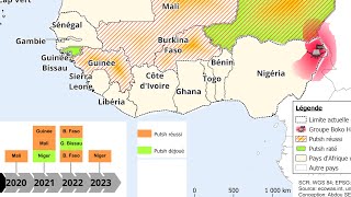 LAfrique de lOuest en Conflit  Putsch Mapped [upl. by Kciredohr120]