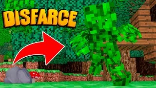 Minecraft DISFARCE DE FOLHA  EscondeEsconde [upl. by Hsihsa]