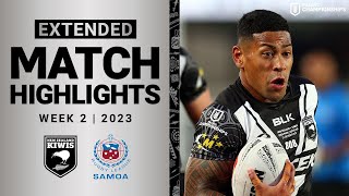 New Zealand v Samoa  Extended Highlights  Pacific Championships 2023  NRL [upl. by Helve701]