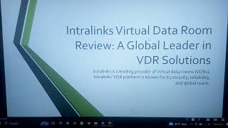 Intralinks Virtual Data Room Review A Global Leader in VDR Solutions [upl. by Hoi]