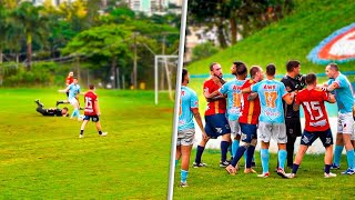 FEZ O GOL VIRANDO A CARA E DEU CONFUSÃO NO FINAL Jogo real futebol suíço [upl. by Aseral]