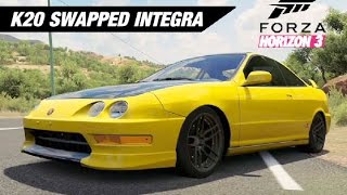 K20 Swapped Integra Build  Forza Horizon 3 [upl. by Ielirol]