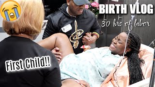 BIRTH VLOG 😭 30 hrs of REAL amp Raw Labor amp Delivery of My First Child in THE BEST WAY🙌🏾💃🏽 [upl. by Esenaj399]