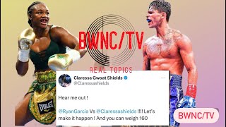 Claressa shields lost her mind and calls out Ryan Garcia 😂😂 Ryan said he’ll impregnate her😳 [upl. by Stephanus]