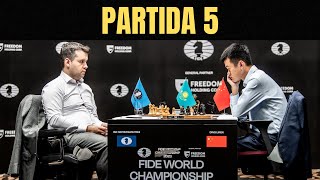 Nepomniachtchi vs Ding  Campeonato Mundial de Ajedrez 2023  Partida 5 [upl. by Hudis]