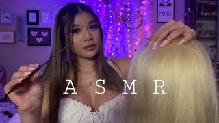 ASMR  Lice Check amp Hair Wash 🧼 haircut hair brushing scalp massage [upl. by Julius]