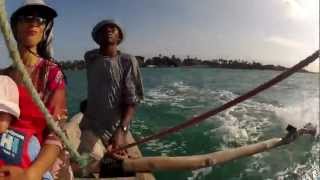 Ngalawa Sailing at Bomani Beach Tanzania [upl. by Eedia570]