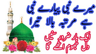 Mere Nabi Pyare Nabi Hai Martaba Bala Tera  Very Beautiful Kalam [upl. by Sybilla510]