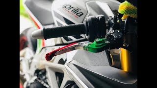 ITALIA LEVERS ARE HERE How to install RSV4 levers [upl. by Bixler]