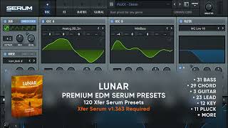 Premium EDM Serum Presets  120 FREE Xfer Serum Presets  LUNAR [upl. by Naujak]