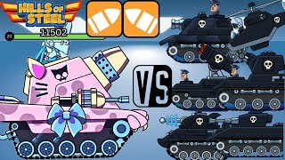 Tank KITTY 🆚ALL BOSSES  HILLS OF STEEL  BOSS RUSH [upl. by Slaby]