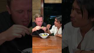 Laurence Benson eats IKAN PINDANG from Indonesia [upl. by Malarkey303]