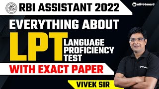 Everything About RBI Assistant LPT Language Proficiency Test  With Exact Paper  Vivek Sir [upl. by Naggem927]