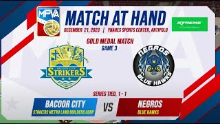 2023 MPVA Season  Dec 21 2023  1 Negros vs 3 Bacoor  Finals Game 3 [upl. by Tollman640]