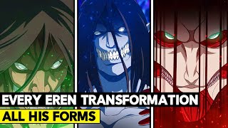 EVERY EREN TITAN FORM EXPLAINED Colossal Founding Warhammer Attack FULL POWER  Attack on Titan [upl. by Fawna596]