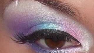 pink purple and blue makeup tutorial using 80 colour palette [upl. by Yer578]