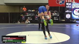 2024 Kids Folkstyle Nationals Gaelle Cid vs Kaiden Skodak 98 Ibs 12U Quarterfinals [upl. by Arzed]