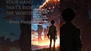 Eren Yaeger Best Lines AOT shorts [upl. by Assirolc]