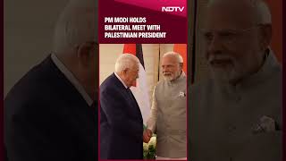 PM Modi Palestine  PM Modi Holds Bilateral Meet With Palestinian President Mahmoud Abbas [upl. by Mokas]