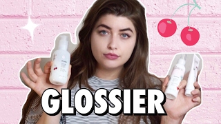 Glossier Haul amp Review  20 OFF [upl. by Yddur879]