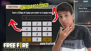 COMO USAR OS CÓDIGOS DE EQUIPE  FREE FIRE [upl. by Ladd]