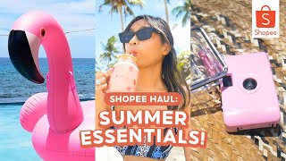 Beach Summer Vacation Must Haves  VOUCHER GIVEAWAY  Shopee Haul [upl. by Audie]