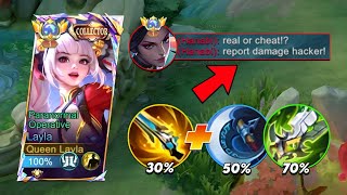 TOP GLOBAL LAYLA WTF DAMAGE BUILD 100 DAMAGE HACK😱 Must try  Mobile Legends [upl. by Badr]