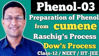 Phenol03Preparation of Phenol from CumeneRaschig processDow processRK ExplainsClass12NEET [upl. by Aneladgam]