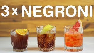 3 x Negroni Recipes Compared for Negroni Week [upl. by Ecyal410]