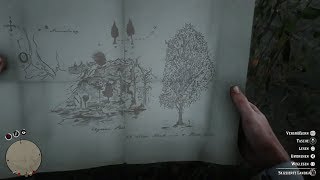 Red Dead Redemption 2 Elysian Pool Treasure Location Sketched Map  Elysian Pool Schatz Fundort [upl. by Lopes]