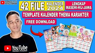 FREE TEMPLATE KALENDER 2024  TEMPLATE KALENDER COREL DRAW  TEMPLATE KALENDER DINDING 2024 [upl. by Persas]