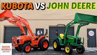 John Deere 3e Series vs Kubota L Series All The Features UNBIASED OPINION John Deere vs Kubota [upl. by Vida]