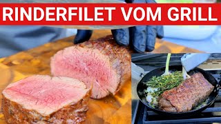 ♨️ GRILLBLITZ Rinderfilet vom Grill Chateaubriand richtig grillen am Stück Gasgrill Filet braten [upl. by Mariand]