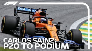 Carlos Sainz From P20 To Podium  2019 Brazilian Grand Prix [upl. by Barger]