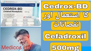 Cefadroxil 500mg  Cefadroxil tablet uses in hindi  CedroxBD 500mg tablet  uses benefit in Urdu [upl. by Ahcim]