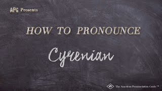 How to Pronounce Cyrenian Real Life Examples [upl. by Alec]