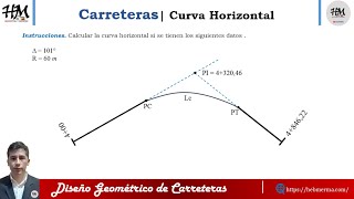 DISEÑO GEOMETRICO DE CARRETERAS  CURVA HORIZONTAL  HebMERMA [upl. by Rehtse]