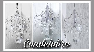 CANDELABRO LUJOSO a muy bajo costo  GLAM DIY [upl. by Schapira]