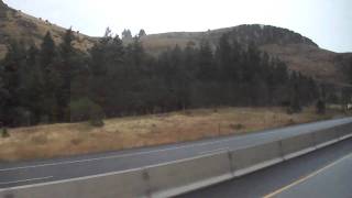 Greyhound bus trip through northern US 5 LaGrande to Baker City Oregon 20100828 [upl. by Phemia]