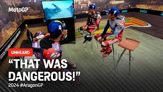 The Top 3 react to Alex and Peccos crash 👀  2024 AragonGP UNHEARD [upl. by Hazaki114]