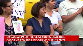 Manassas Park Police search Signal Hill Park for evidence tied to missing Va mom [upl. by Eerb]